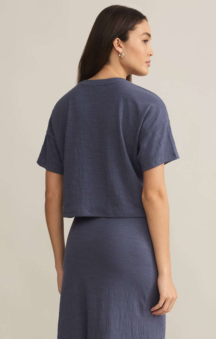 Tops Sway Textured Slub Cropped Tee Sway Textured Slub Cropped Tee