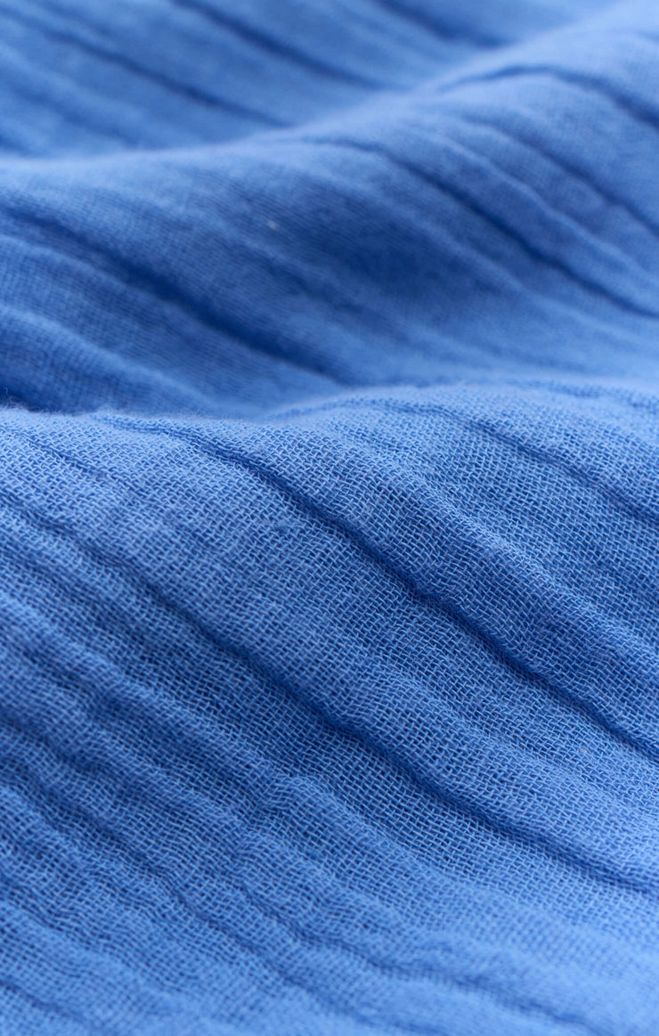 Tops Perfect Airy Gauze Button Up Bay Blue