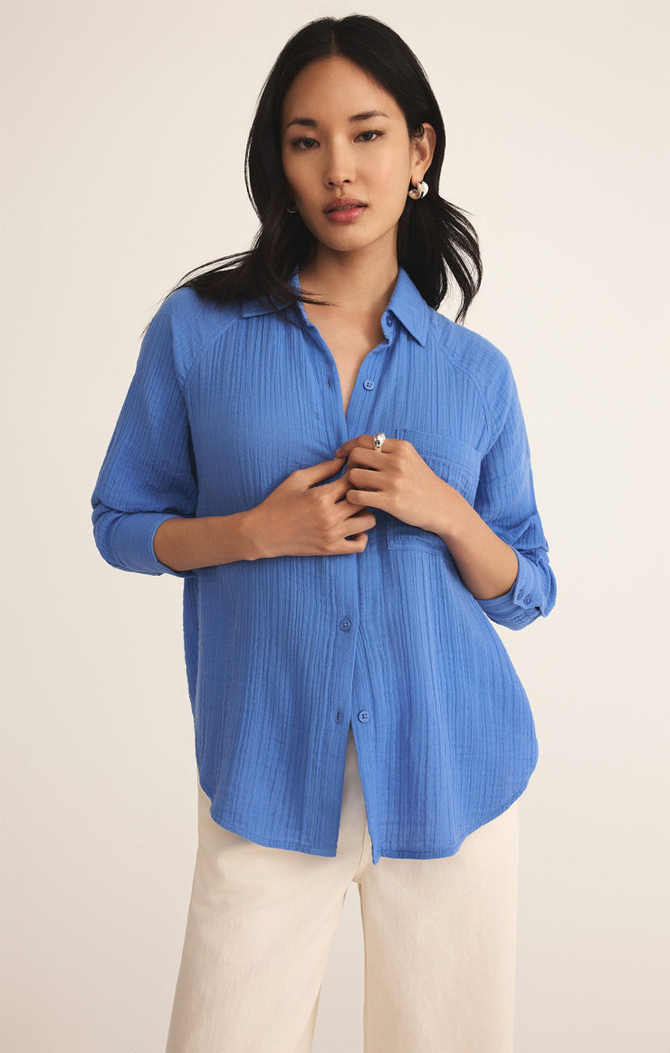 Tops Perfect Airy Gauze Button Up Perfect Airy Gauze Button Up