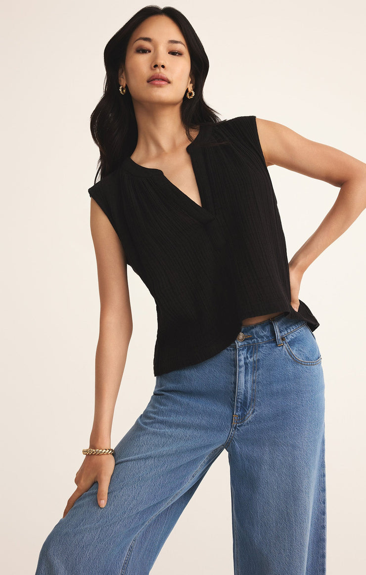 Tops Cliffside V-Neck Airy Gauze Top Cliffside V-Neck Airy Gauze Top