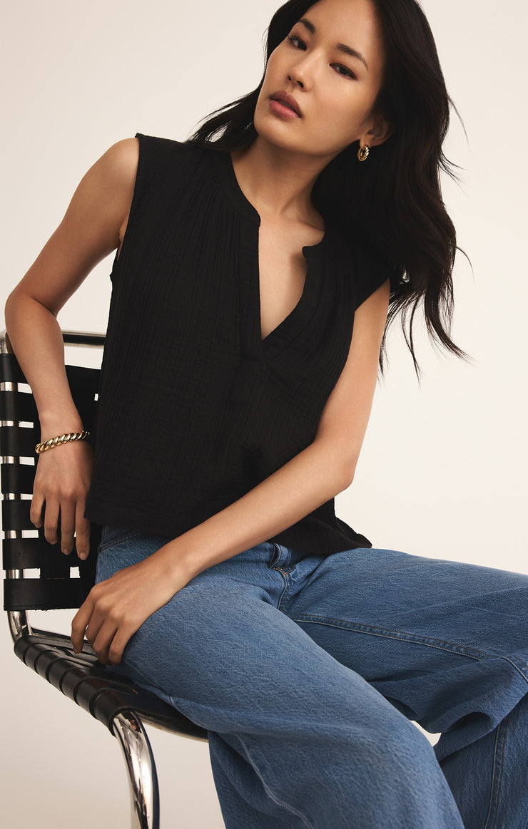 Tops Cliffside V-Neck Airy Gauze Top Cliffside V-Neck Airy Gauze Top