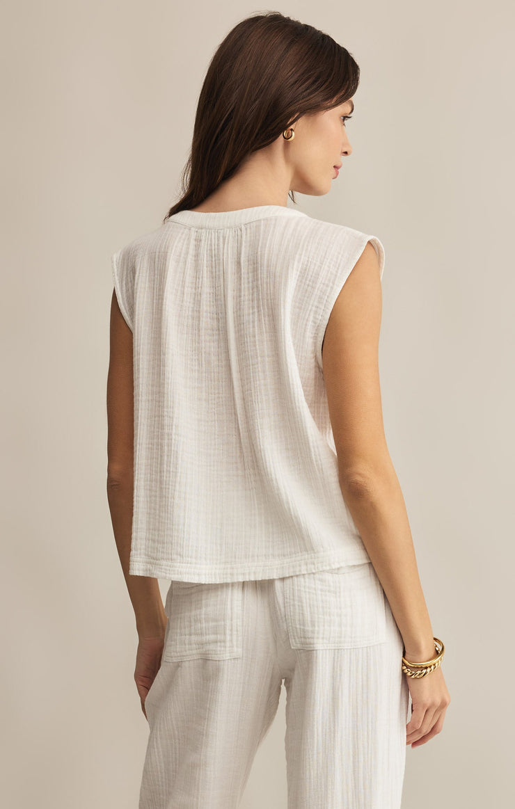 Tops Cliffside V-Neck Airy Gauze Top Cliffside V-Neck Airy Gauze Top