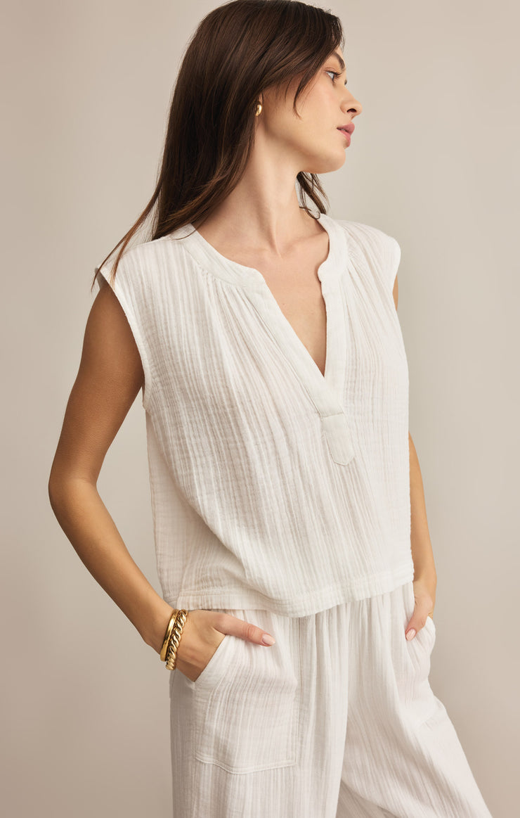 Tops Cliffside V-Neck Airy Gauze Top Cliffside V-Neck Airy Gauze Top