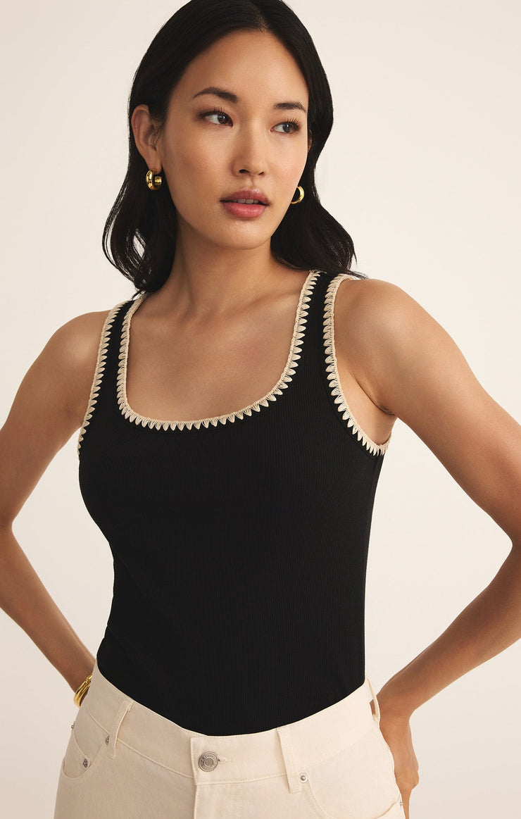 Tops Jaidynn Whipstitch Rib Tank Jaidynn Whipstitch Rib Tank