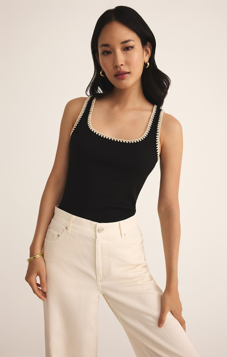 Tops Jaidynn Whipstitch Rib Tank Jaidynn Whipstitch Rib Tank