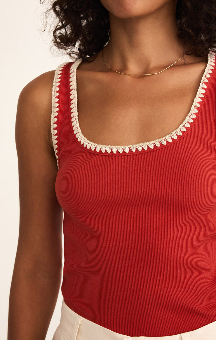 Tops Jaidynn Whipstitch Rib Tank Jaidynn Whipstitch Rib Tank