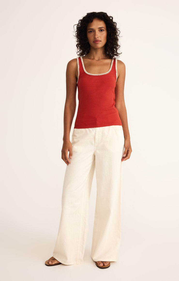 Tops Jaidynn Whipstitch Rib Tank Jaidynn Whipstitch Rib Tank