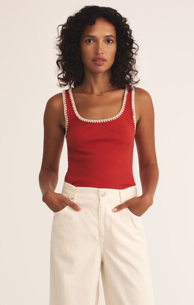 Tops Jaidynn Whipstitch Rib Tank Jaidynn Whipstitch Rib Tank