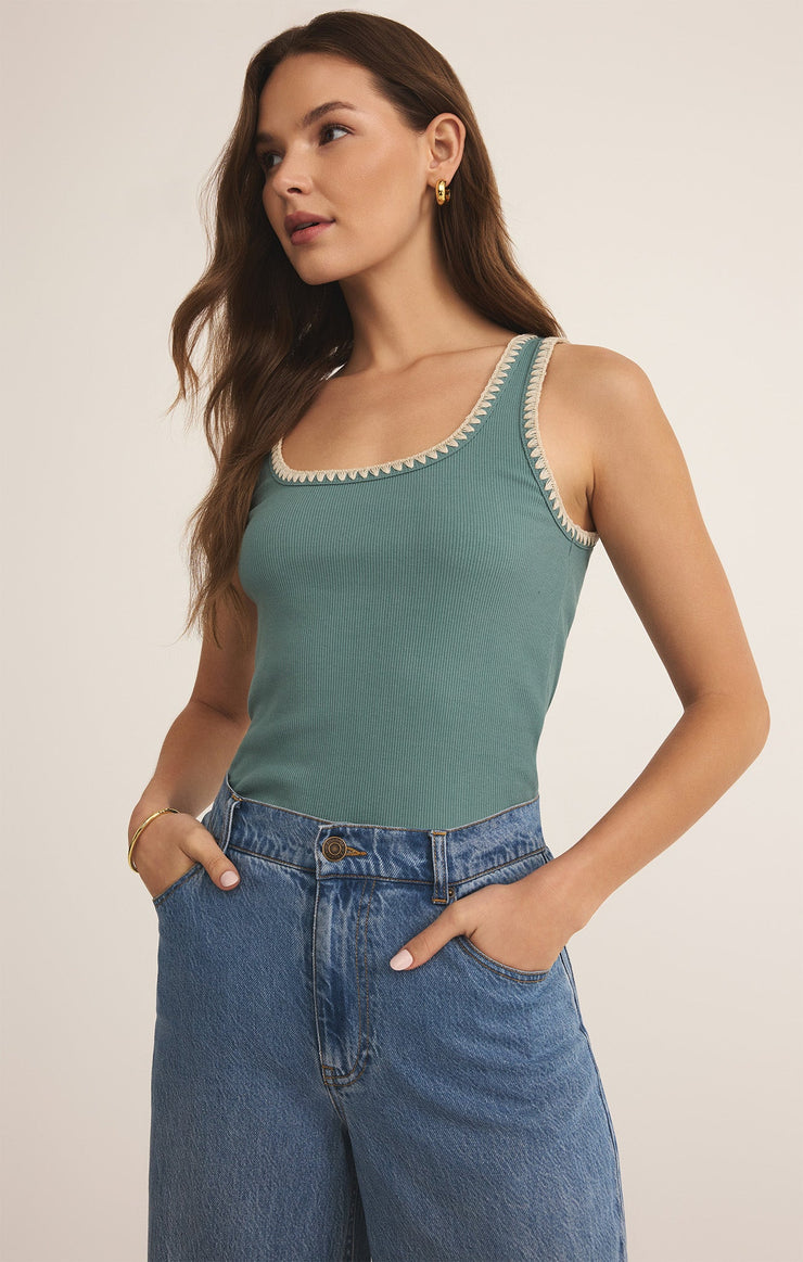 Tops Jaidynn Whipstitch Rib Tank Jaidynn Whipstitch Rib Tank