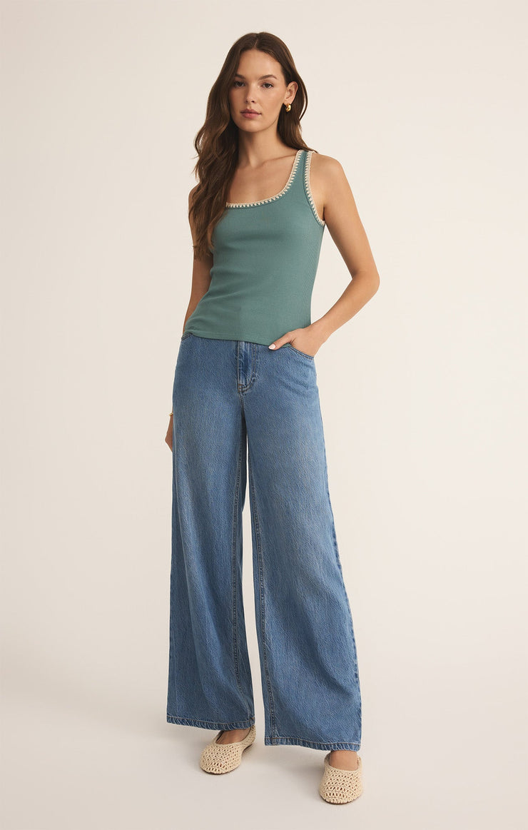 Tops Jaidynn Whipstitch Rib Tank Jaidynn Whipstitch Rib Tank