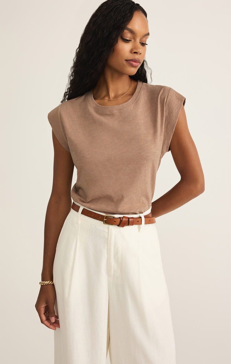 Tops Camino Slub Tee Iced Coffee