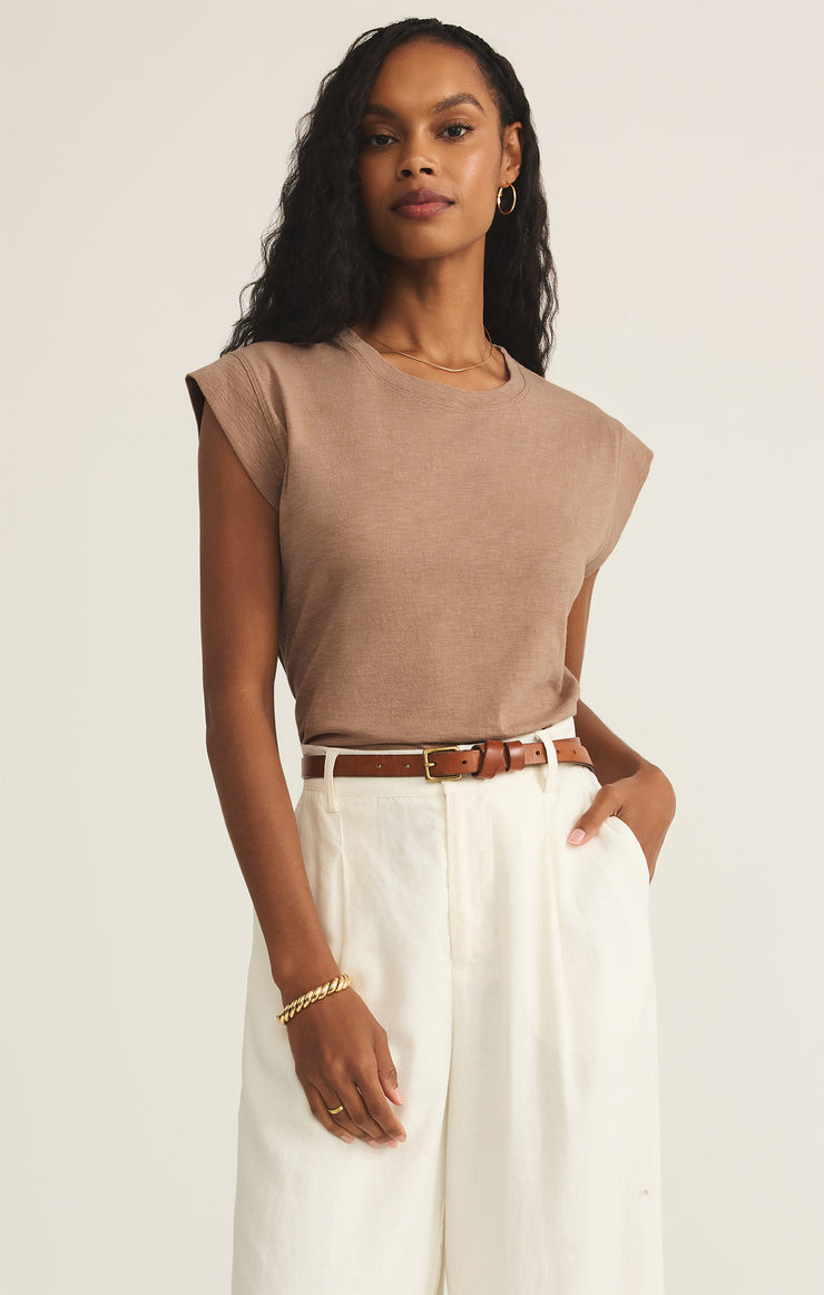 Tops Camino Slub Tee Iced Coffee