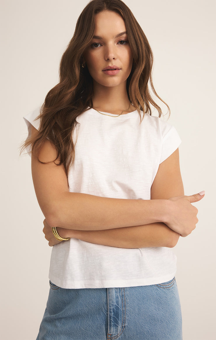 Tops Camino Slub Tee White