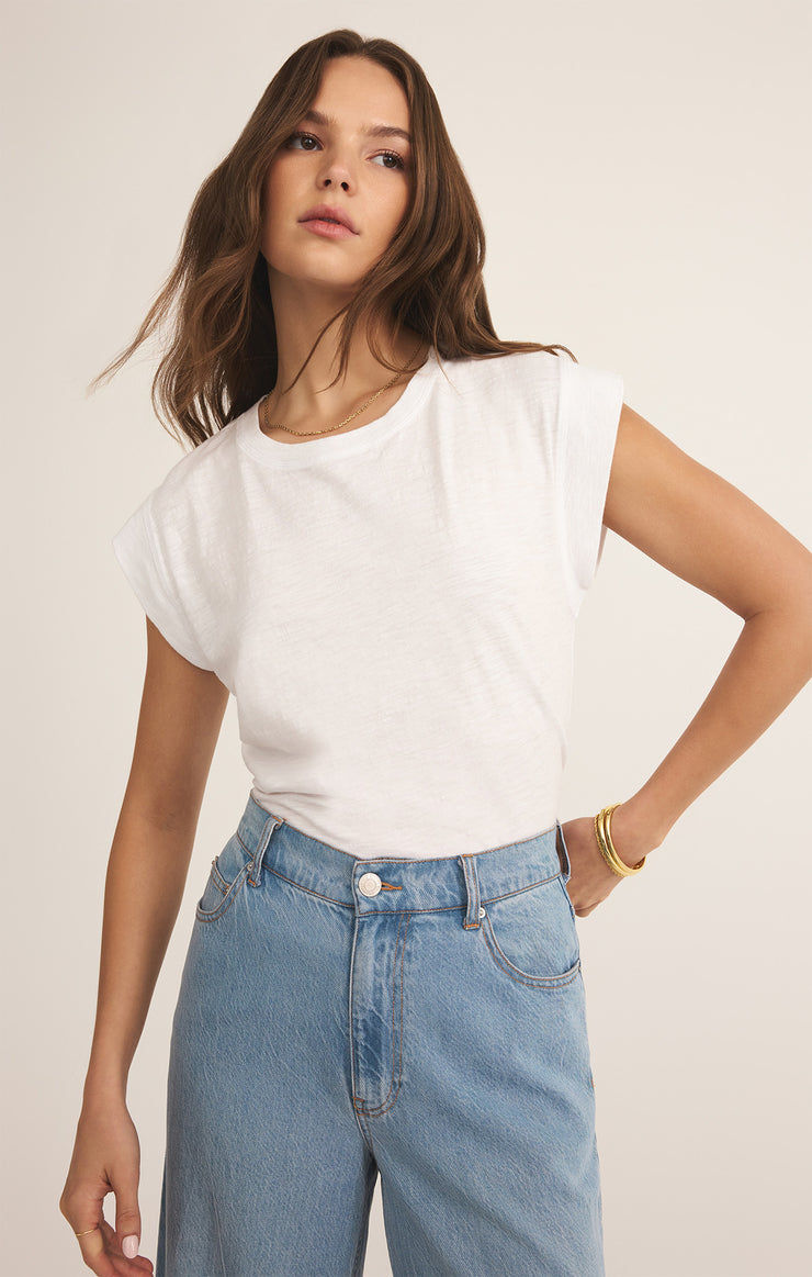 Tops Camino Slub Tee White