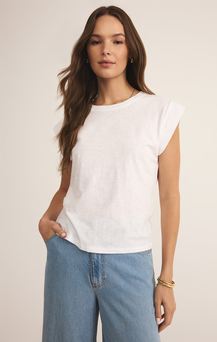 Tops Camino Slub Tee White