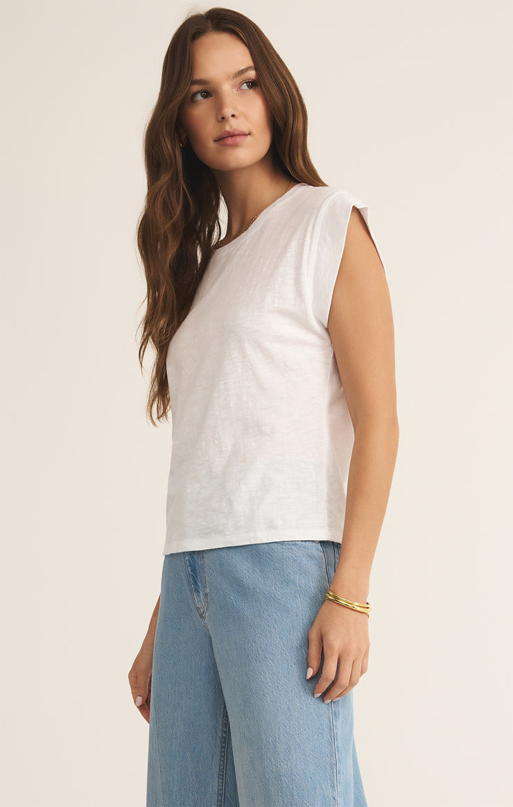 Tops Camino Slub Tee White