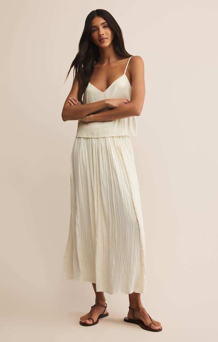 Tops Fiore Satin Crop Tank Sandstone