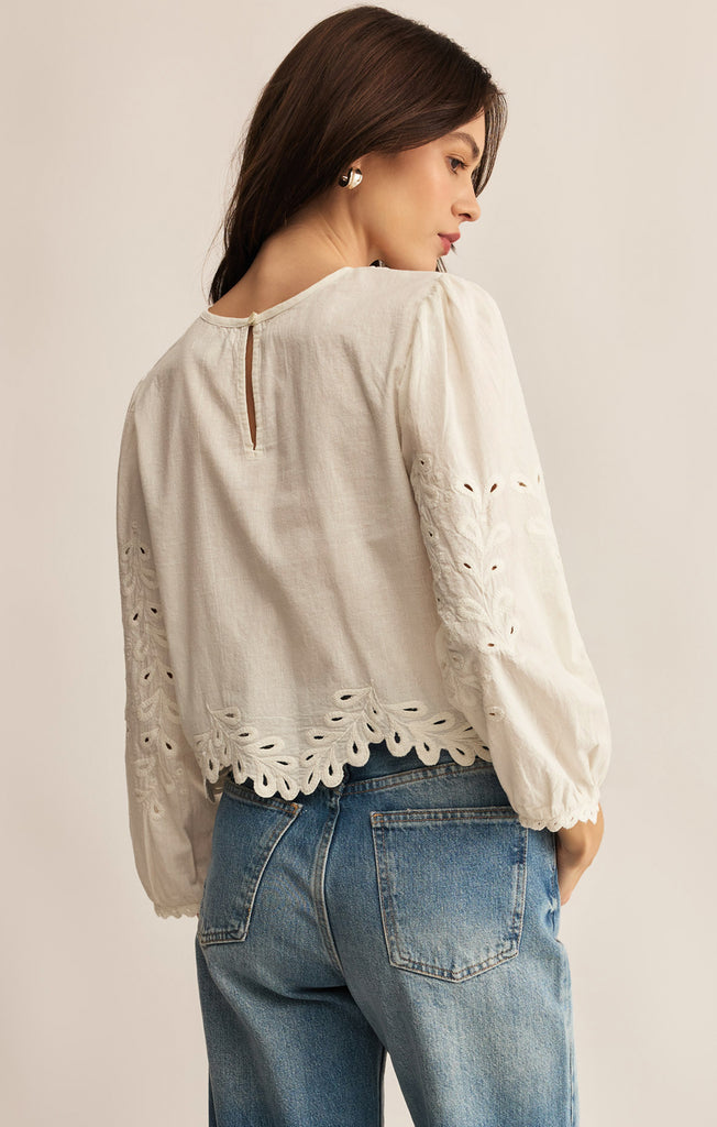 トップス 00s Share Spilit Hand Embroidery Top Ambroise Embroidered Linen Top – Z SUPPLY