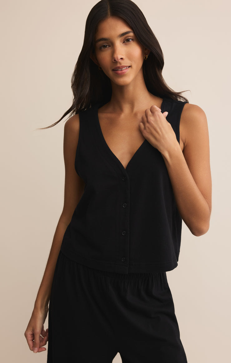 Tops Solace Cotton Jersey Top True Black