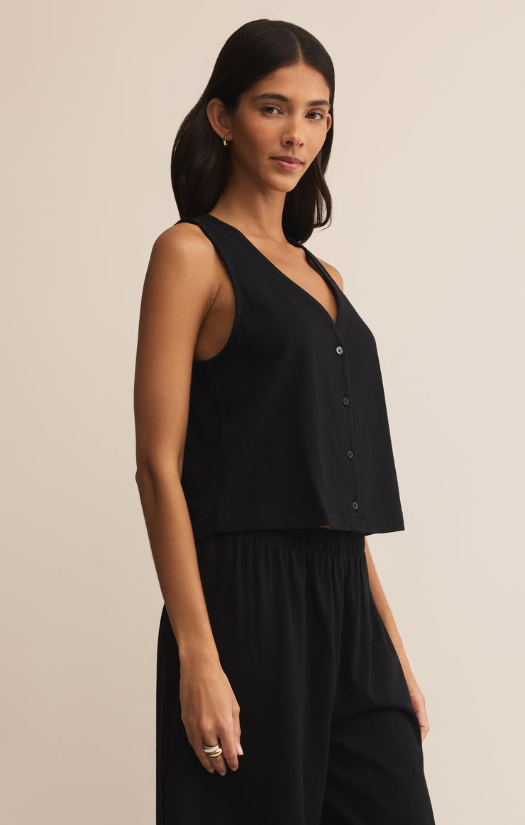 Tops Solace Cotton Jersey Top True Black