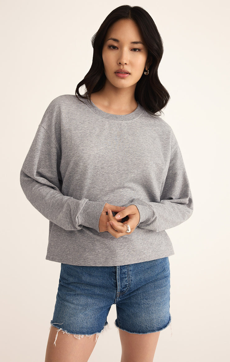 Tops Ellis French Terry Sweatshirt Classic Heather Grey