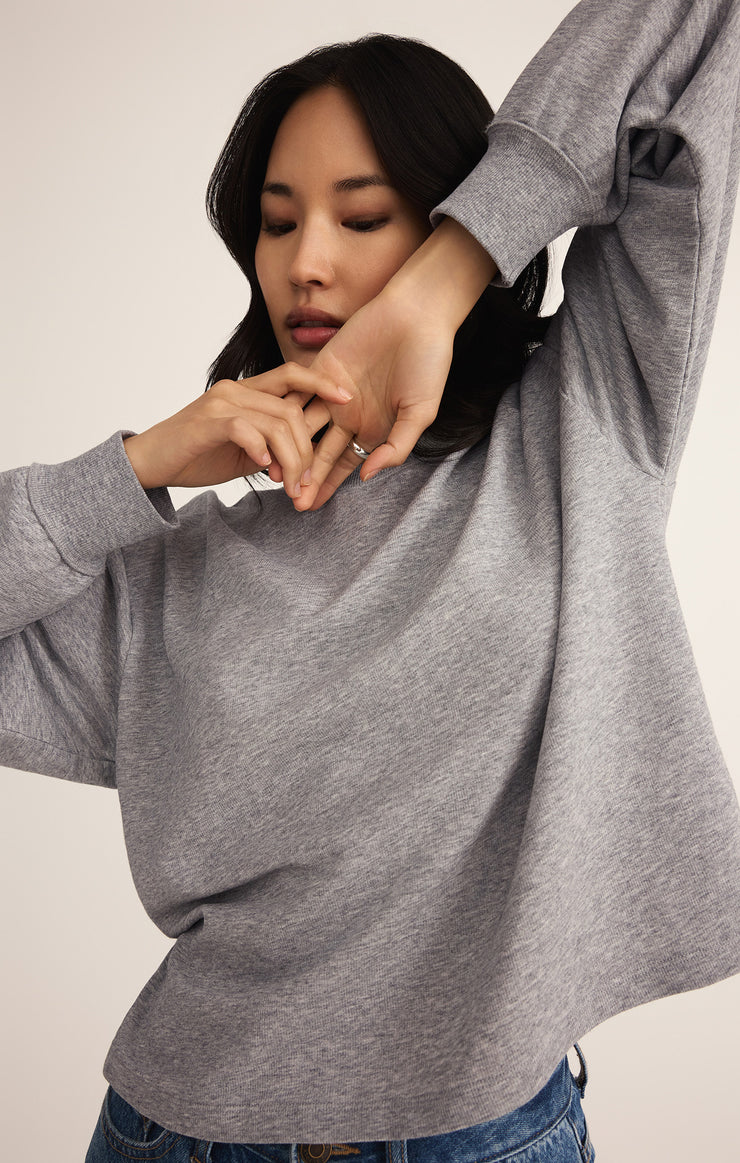 Tops Ellis French Terry Sweatshirt Classic Heather Grey