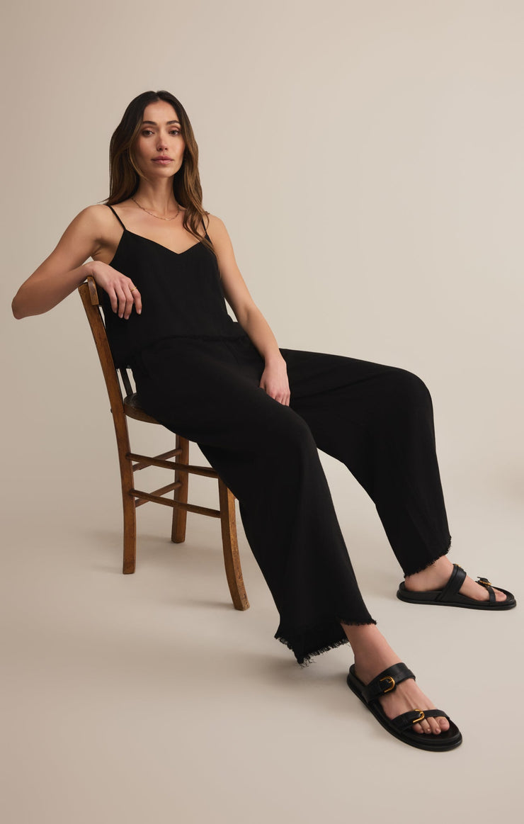 Tops Sabel Cropped Linen Tank Sabel Cropped Linen Tank