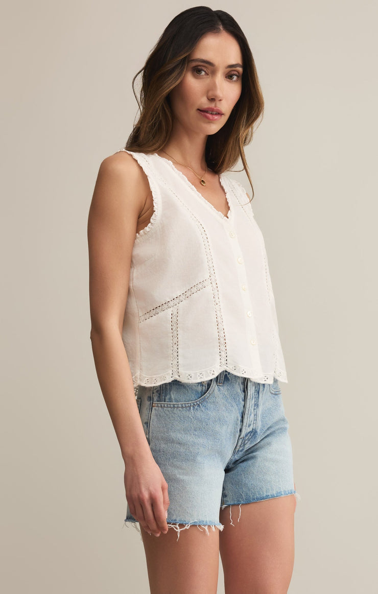Tops Tomi Embroidered Cotton Tank Tomi Embroidered Cotton Tank