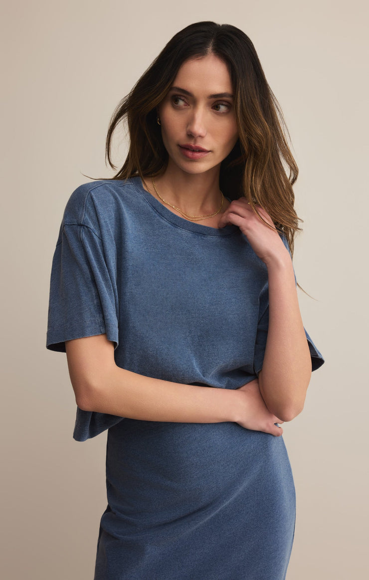 Tops On The Go Jersey Denim Tee On The Go Jersey Denim Tee