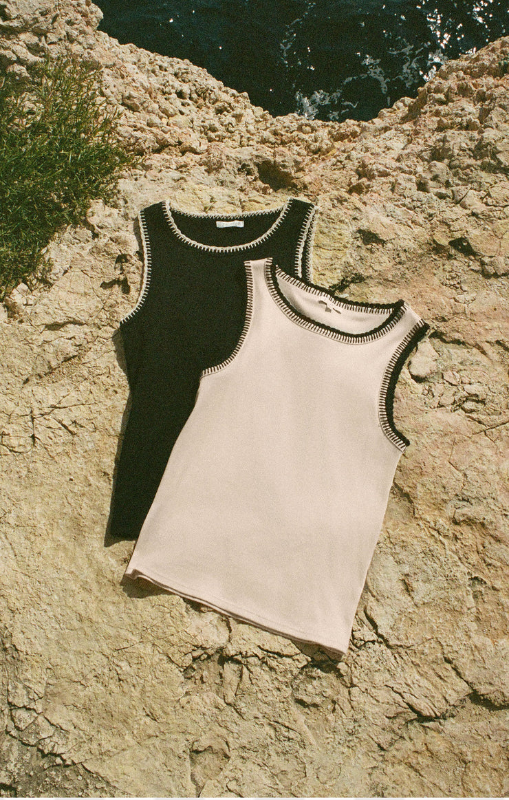 Tops Social Whipstitch Tank Crystal