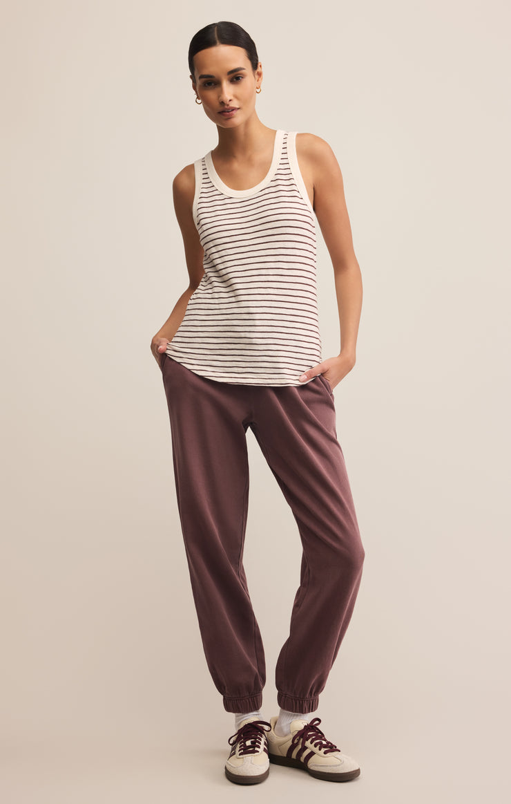 Tops The Perfect Striped Tank Sandalwood