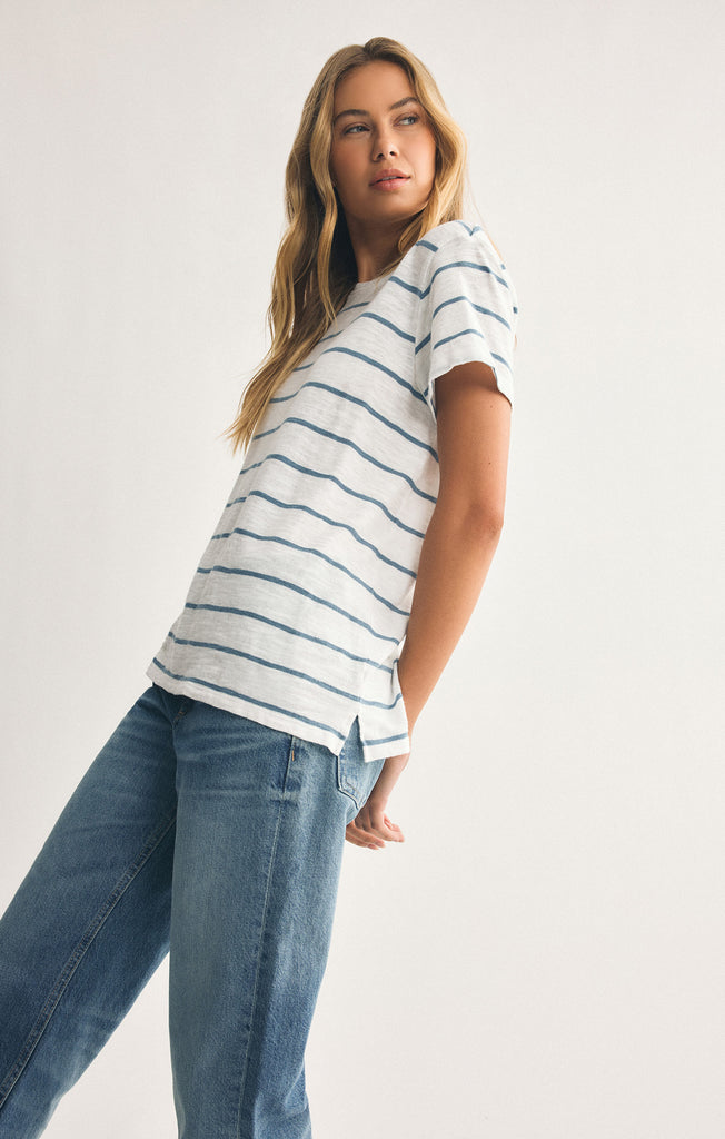 ★ POSZER★ Minimal Stripe T-Shirt Brown 252MMSTS019F ☆ POSZER☆ Minimal Stripe T-Shirt Brown 252MMSTS019F
