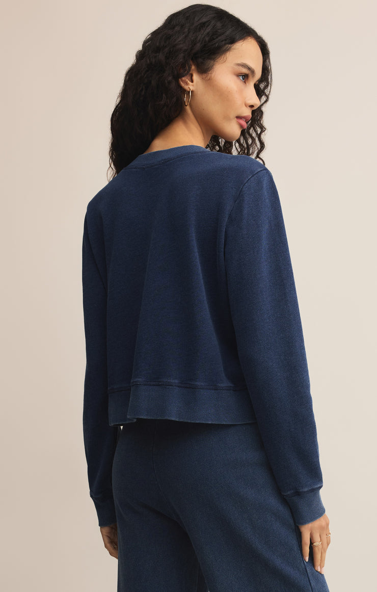 Tops Daily Knit Denim Cardigan Daily Knit Denim Cardigan