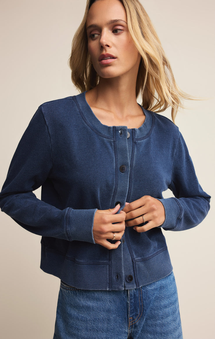 Tops Daily Knit Denim Cardigan Daily Knit Denim Cardigan
