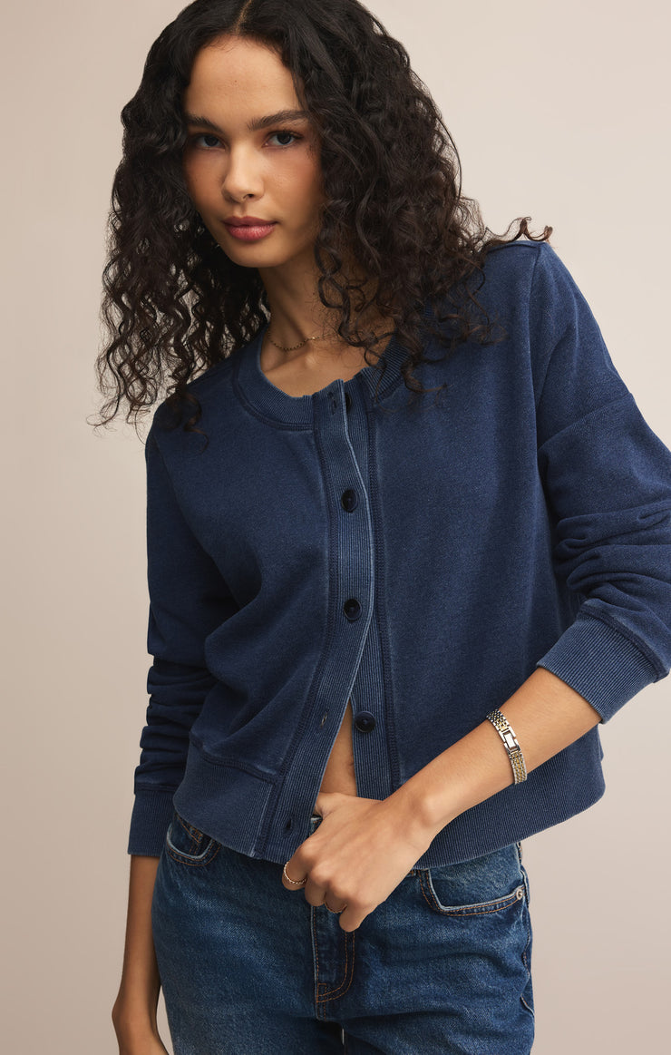 Tops Daily Knit Denim Cardigan Daily Knit Denim Cardigan