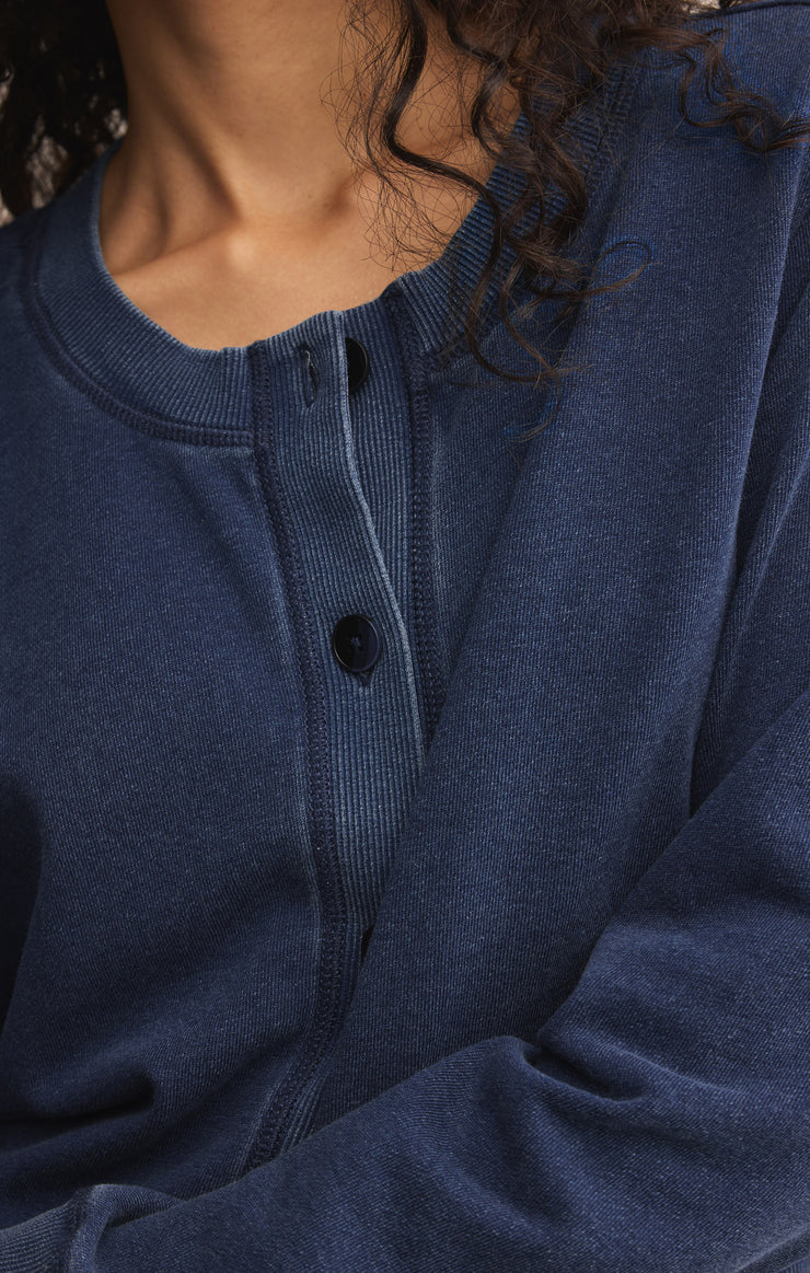 Tops Daily Knit Denim Cardigan Daily Knit Denim Cardigan