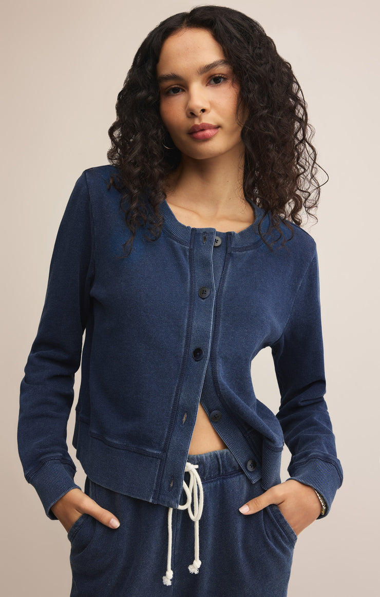 Tops Daily Knit Denim Cardigan Daily Knit Denim Cardigan