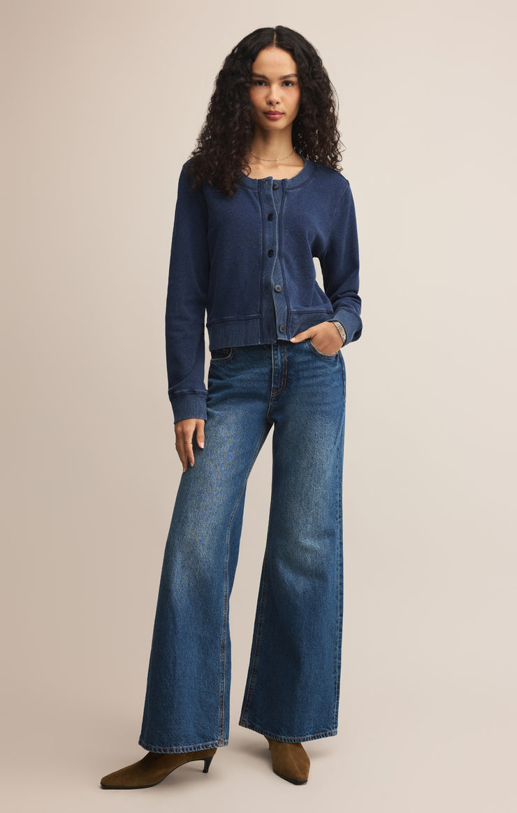 Tops Daily Knit Denim Cardigan Daily Knit Denim Cardigan