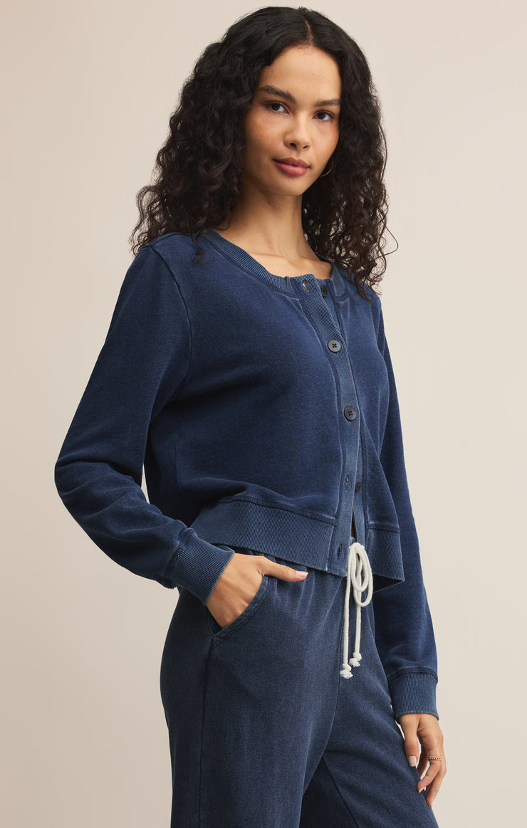 Tops Daily Knit Denim Cardigan Daily Knit Denim Cardigan