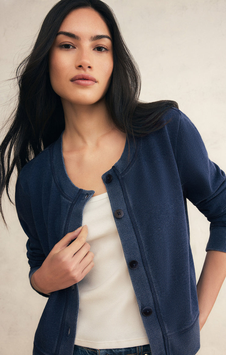 Tops Daily Knit Denim Cardigan Daily Knit Denim Cardigan