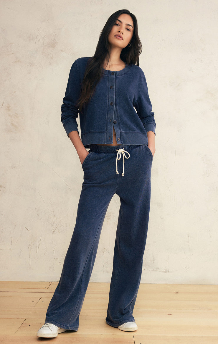 Tops Daily Knit Denim Cardigan Indigo