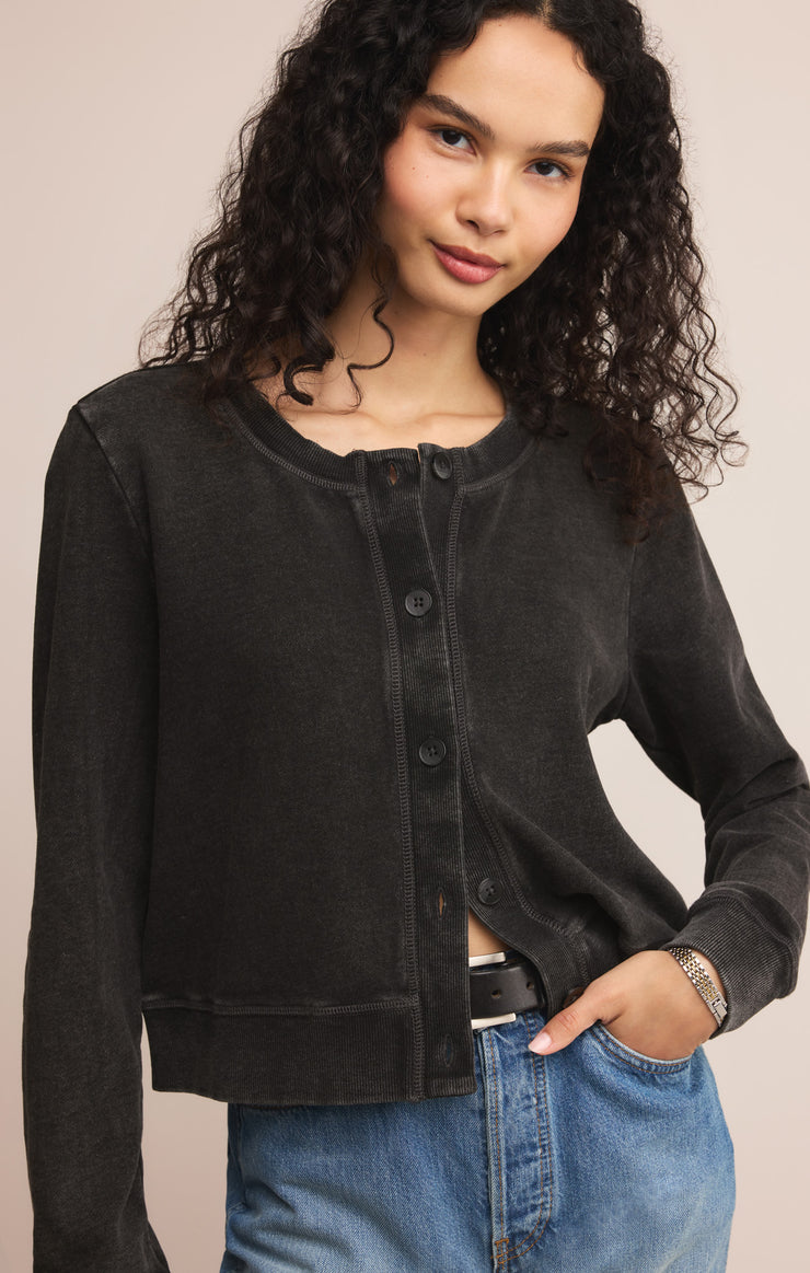 Tops Daily Knit Denim Cardigan Daily Knit Denim Cardigan