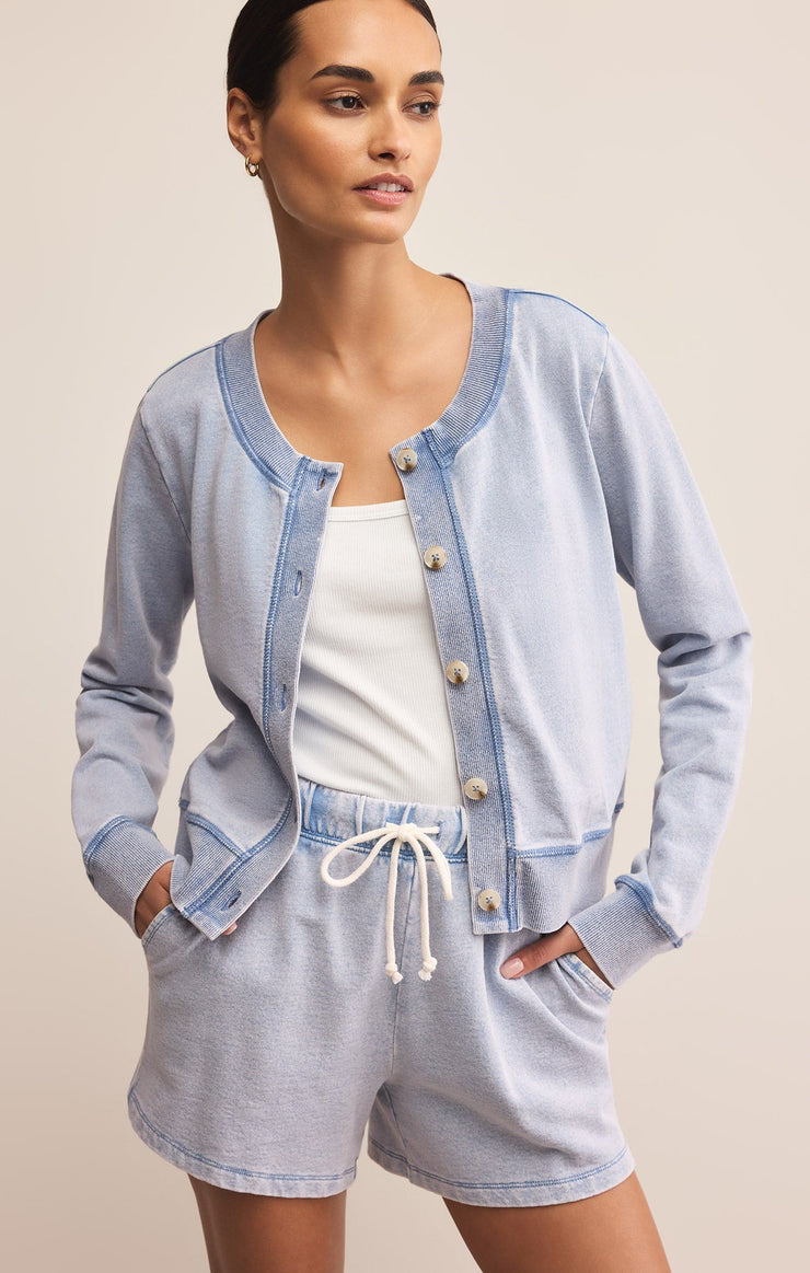 Tops Daily Knit Denim Cardigan Daily Knit Denim Cardigan