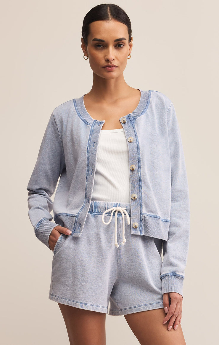 Tops Daily Knit Denim Cardigan Daily Knit Denim Cardigan
