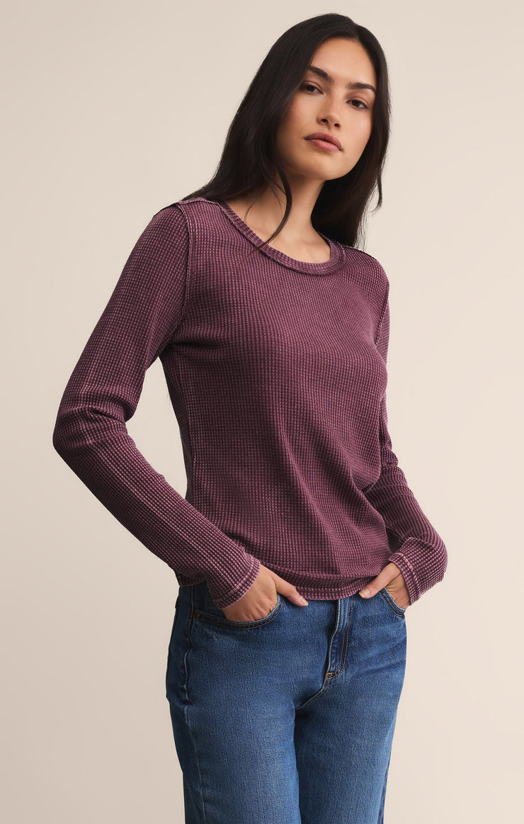 Tops Arlet Mini Thermal Top Merlot