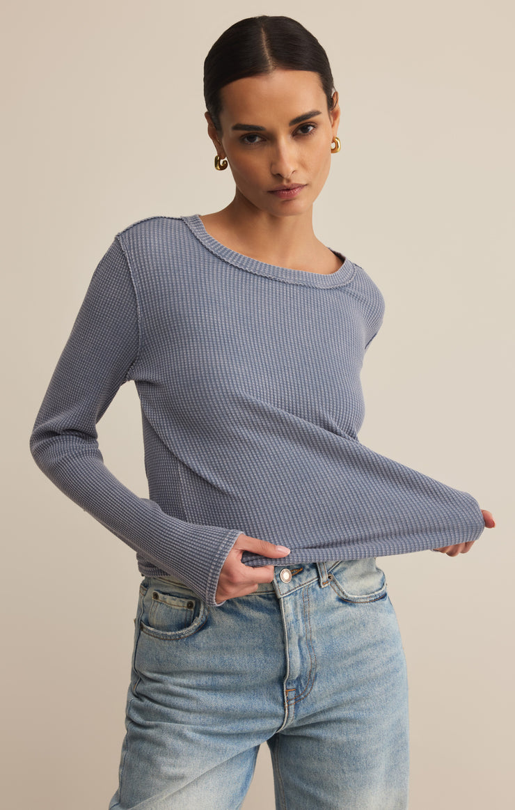 Tops Arlet Mini Thermal Top Storm Cloud