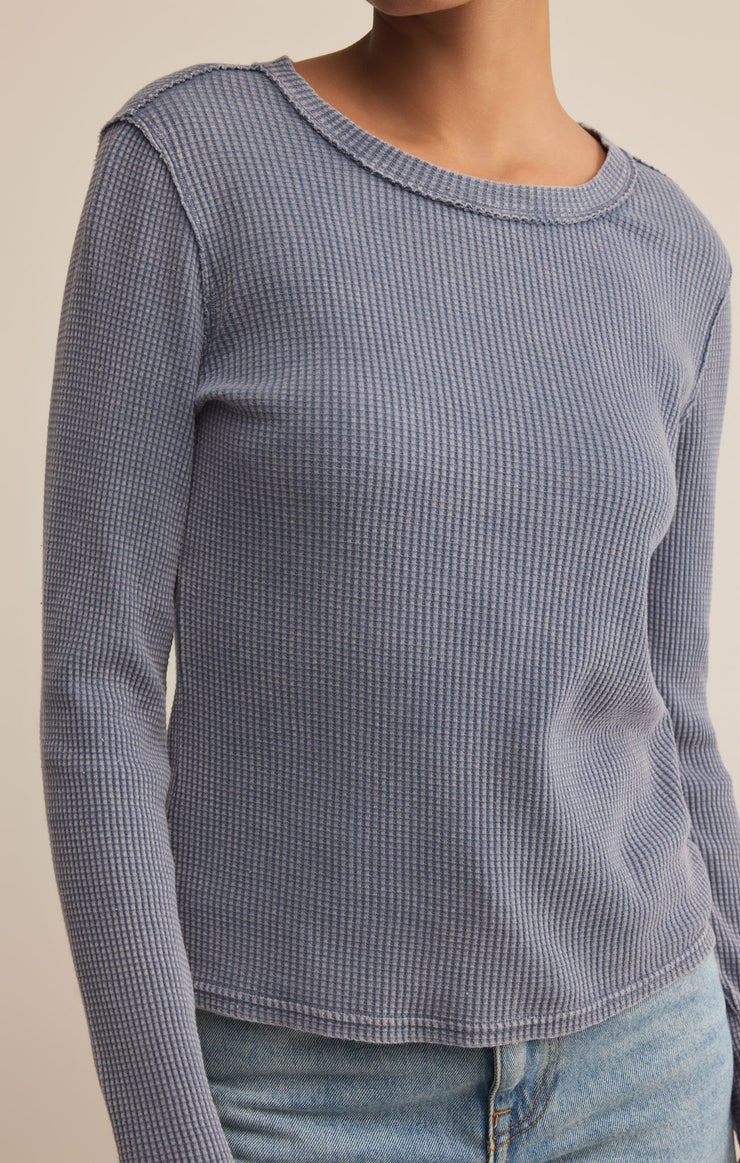 Tops Arlet Mini Thermal Top Storm Cloud