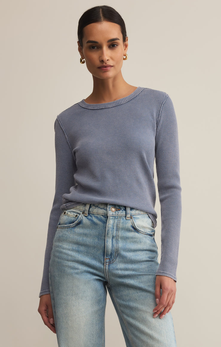 Tops Arlet Mini Thermal Top Storm Cloud