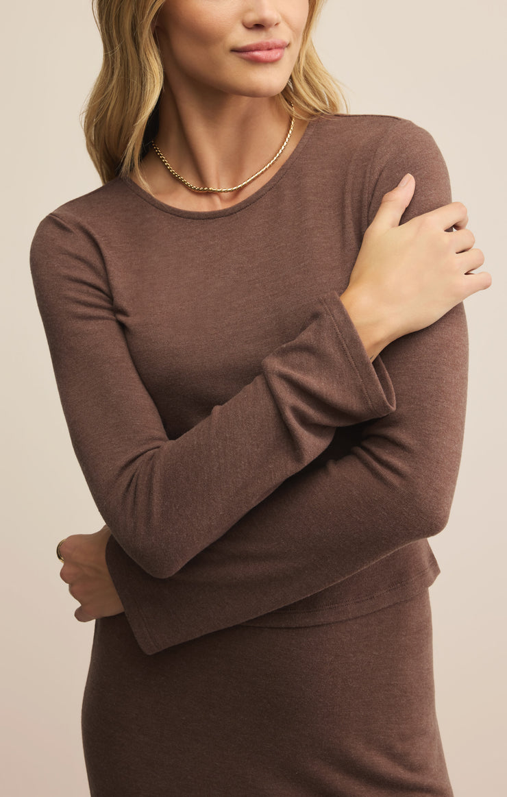 Tops Demure Cropped Long Sleeve Demure Cropped Long Sleeve