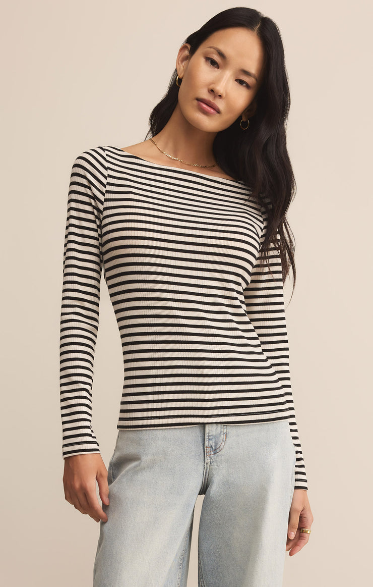 Tops Pristine Rib Striped Tee Pristine Rib Striped Tee